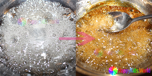 Фото: рецепт приготовления карамели на палочке
