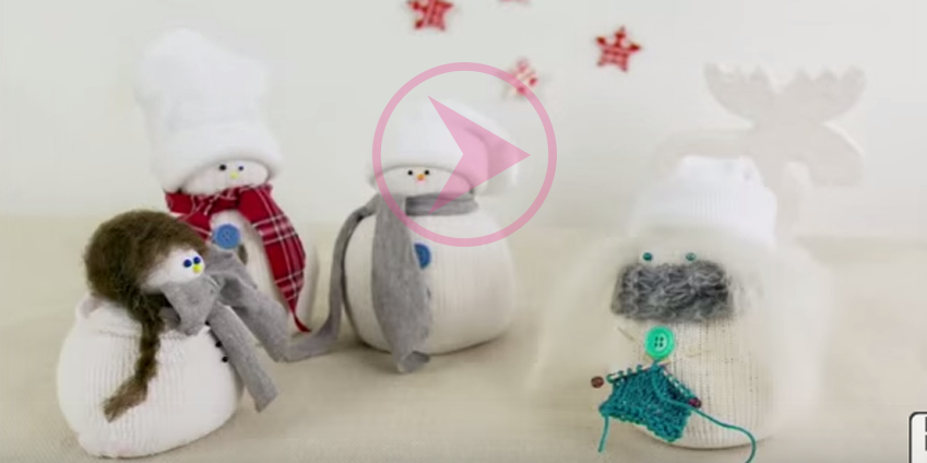 Поделки с детьми: как сделать снеговика из носка